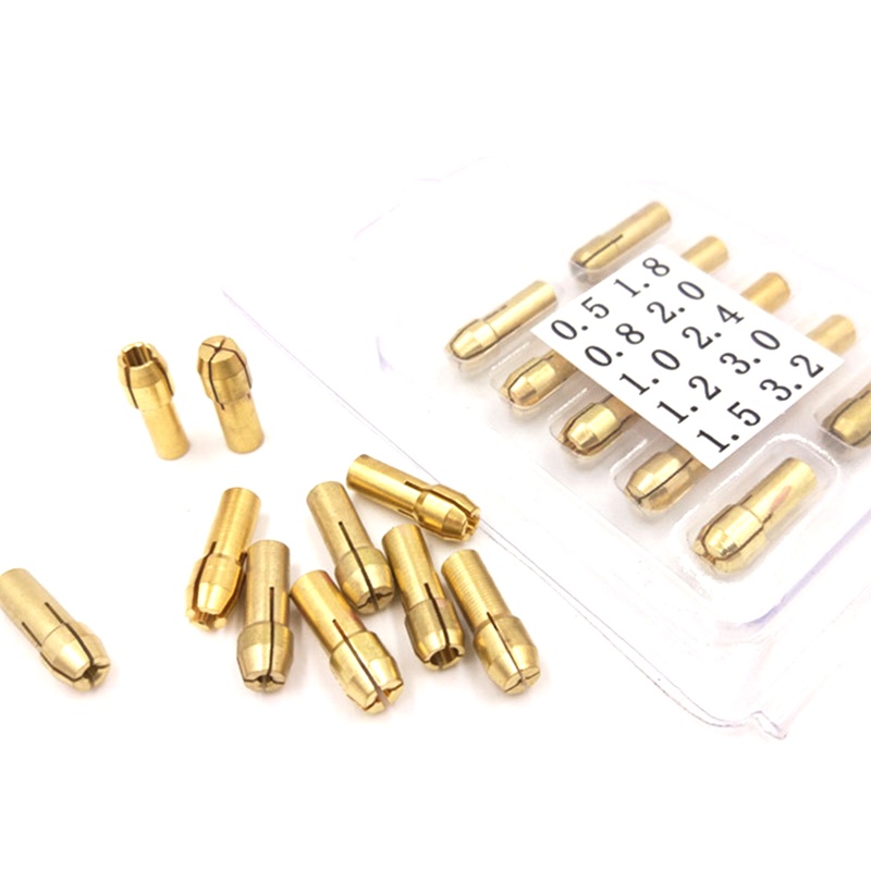 Set 10 Đầu Kẹp Mũi Khoan Điện 0.5-3.2mm Chuyên Dụng