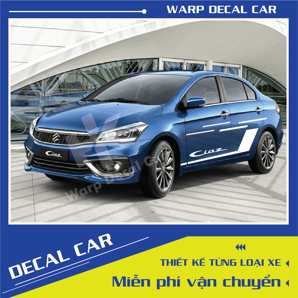 Tem xe Suzuki Ciaz phong cách thể thao- decal Ciaz