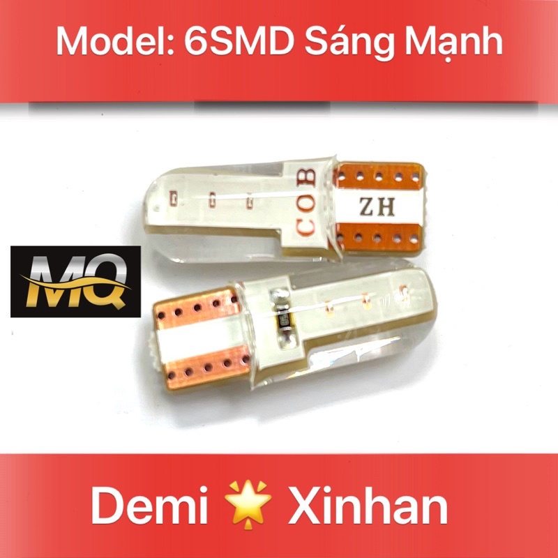 [Mã LIFEXANH03 giảm 10% đơn 500K] ĐÈN DEMI CHÂN T10 6SMD MẪU MỚI NHẤT