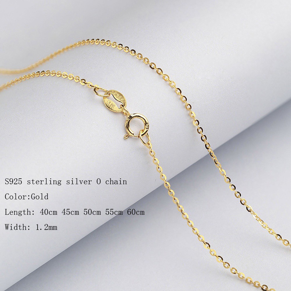 Dây chuyền sợi mảnh bằng bạc 925 mạ vàng 18k nhiều phong cách tùy chọn