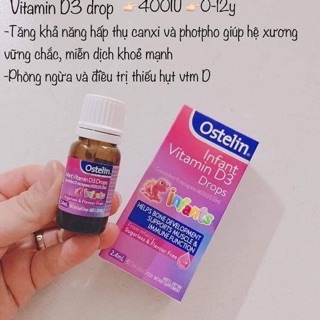 Vitamin D3 ostelin nhỏ giọt cho bé sơ sinh