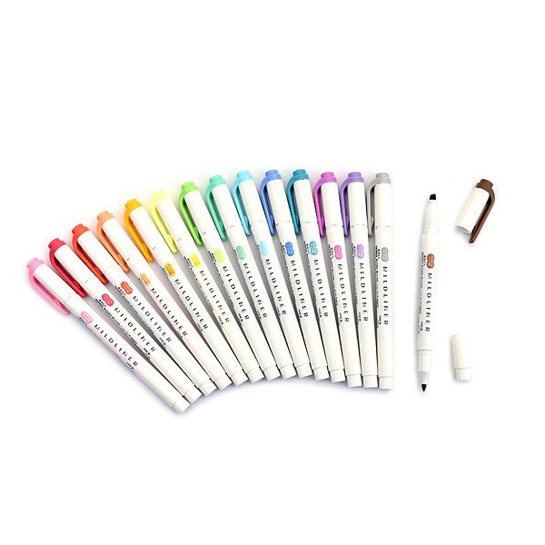 Bút đánh dấu hai đầu Zebra Mildliner ( 1 cây ) tem xanh lá