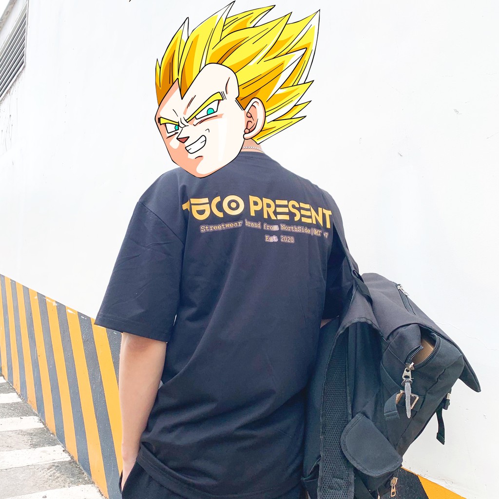 Áo thun tay lỡ basic tee TUCO black yellow đen chữ vàng, áo phông cotton form rộng OVERSIZE unisex nam nữ local brand