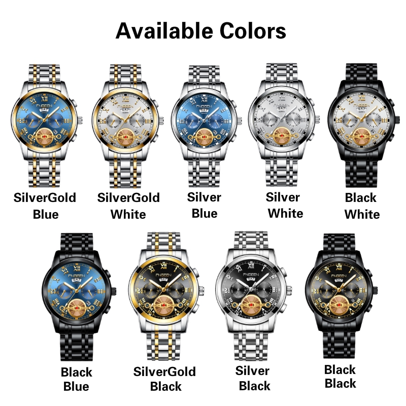 Đồng Hồ Đeo Tay Quartz Mặt Tròn Hiệu FNGEEN