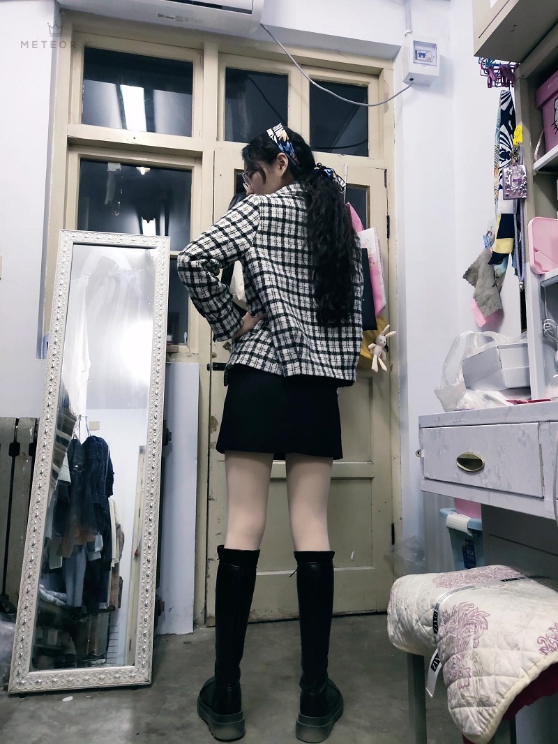 Chân váy chữ A eo cao thời trang Hàn Quốc trẻ trung