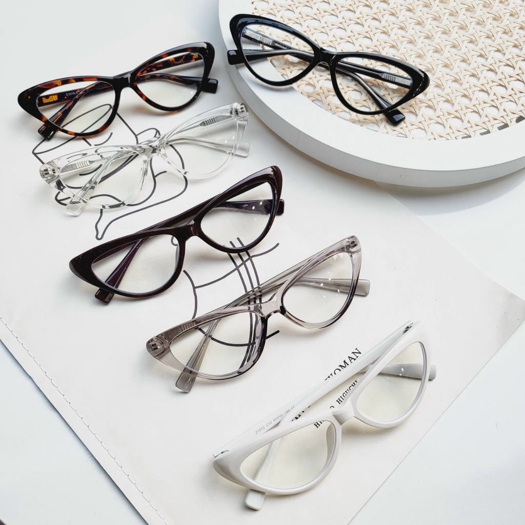 Kính Giả Cận Thời Trang Unisex Cao Cấp mắt mèo cốt hợp kim Z1012 TAD Accessories