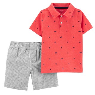 Set áo thun + quần short kaki carter
