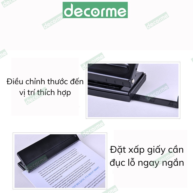 Bấm lỗ sổ còng DecorMe 6 lỗ KEY bấm lỗ giấy A5 A6 A7 6 lỗ kìm bấm giấy refill