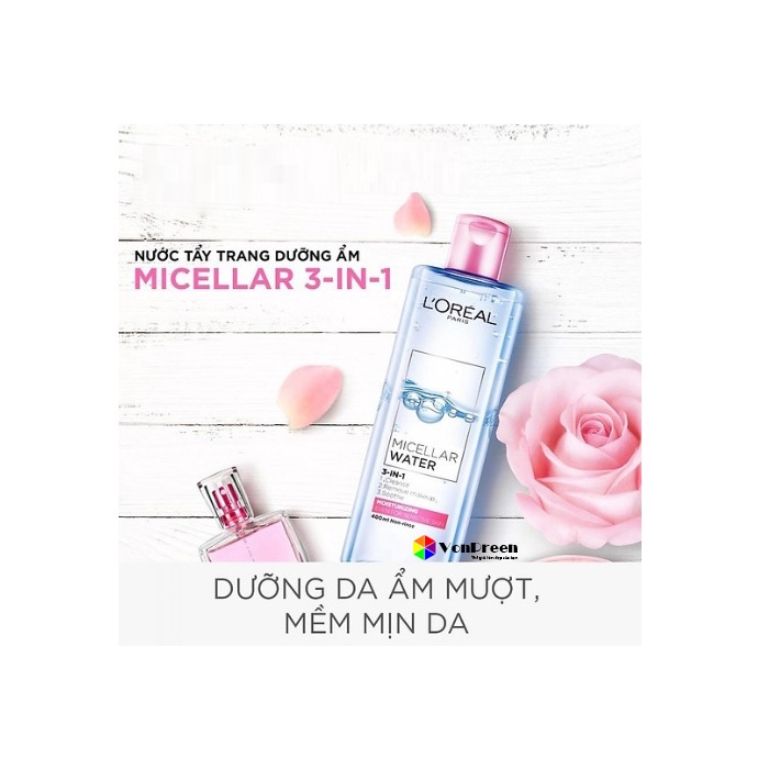 Nước tẩy trang làm sạch sâu L’Oreal Paris Micellar Water 3-in-1