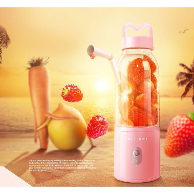 Máy xay sinh tố cầm tay Meet Juice 500ml - máy xay cầm tay du lịch