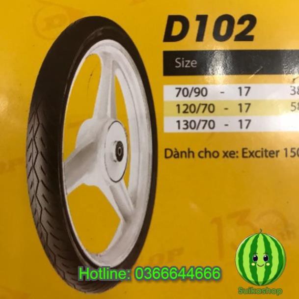 Vỏ Xe Dunlop cho Exciter 150 và winner 70/90-17 , 80/90-17 , 90/80-17 , 100/70-17 , 110/70-17 , 120/