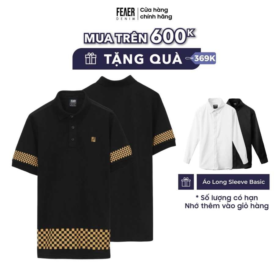 Áo thun Polo nam cổ bẻ họa tiết FEAER 100% chất Cotton thoáng mát, không nhăn Dennis |new arrival 2021|