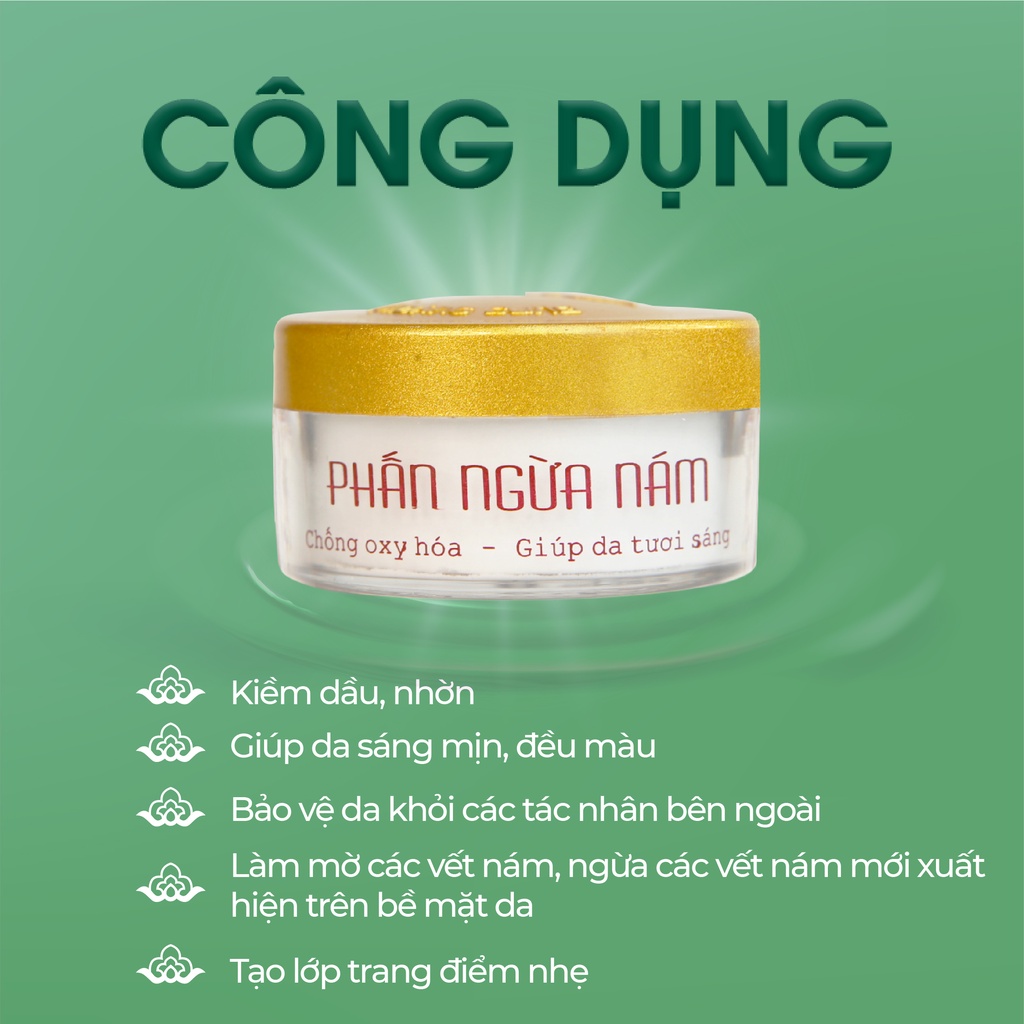 Phấn nén ngừa nám Phấn nụ Hoàng Cung giúp kiềm dầu, nhờn, ngừa các vết nám, làm mờ vết nám 25gr