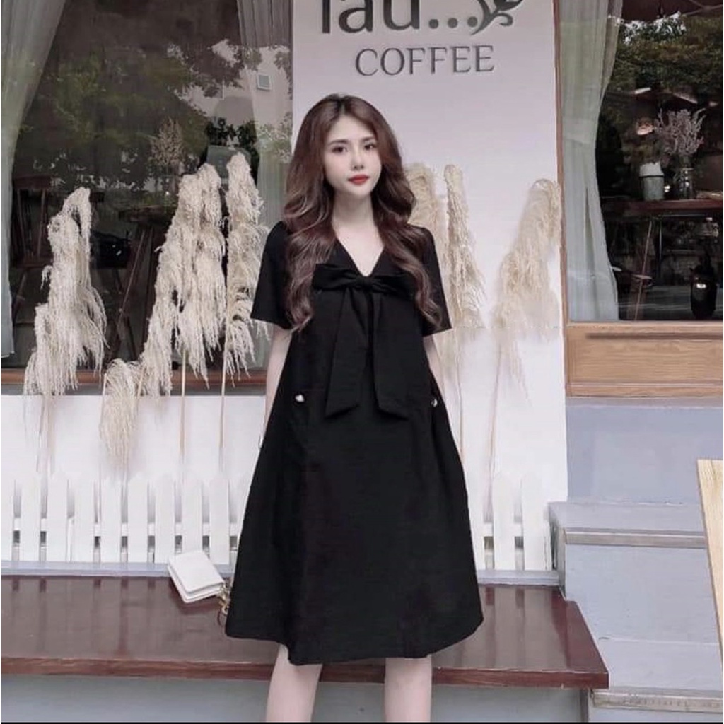 Váy Bầu Mùa Hè, Đầm Bầu Baby Doll Thiết Kế Dáng Suông Trang Nhã Có Túi Xinh Xắn HN0101 Mama Store99