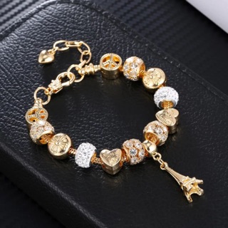 Vòng tay charm mạ vàng
