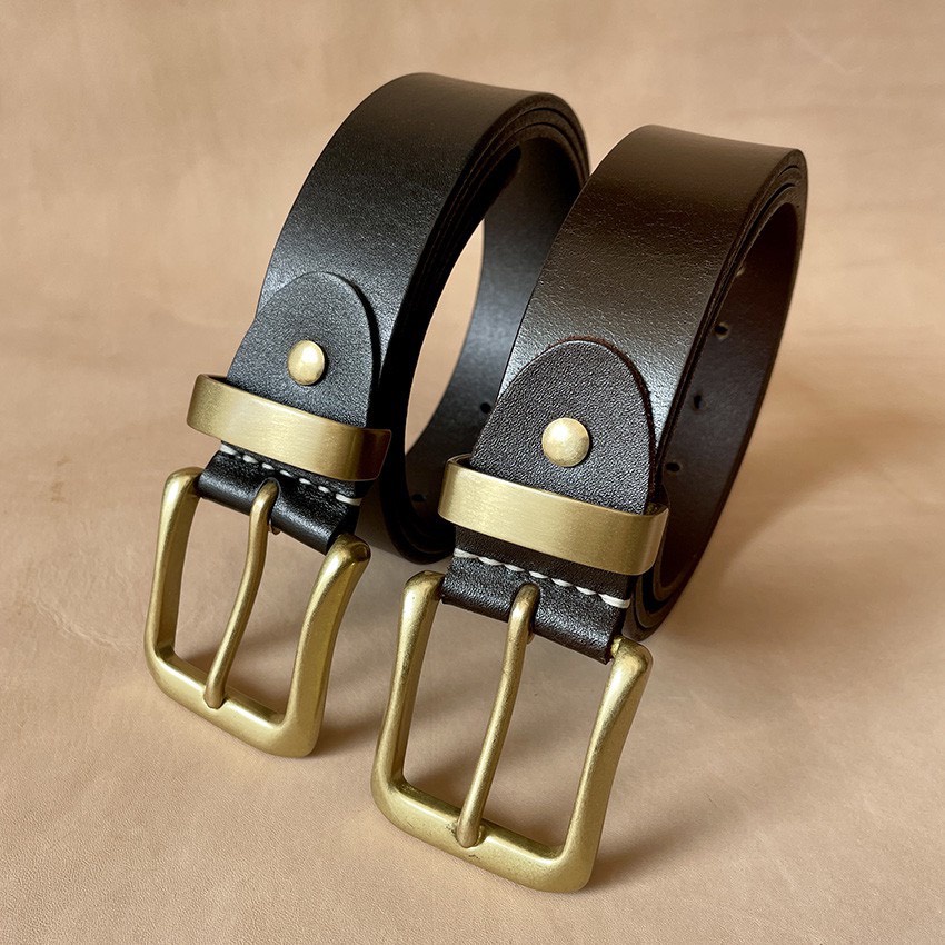 Thắt Lưng Nam Dây Nịt Da Bò Bản 3.8Cm Khóa Đồng Đúc Nguyên Chất TM804 BH 3 Năm Tặng Kèm Hộp Lót Nhung Cao Cấp