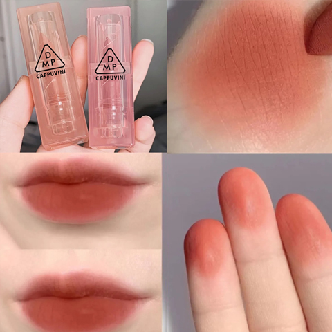 [Hàng mới về] Son Lì Mềm Mịn Màu Sắc Tùy Chọn Vỏ Trong Suốt Dành Cho Bạn Nữ