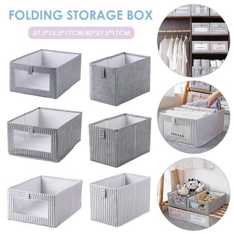 Hộp lưu trữ đồ lót có thể gập lại, Hộp lưu trữ quần áo không dệt Máy tổ chức cho mền Đồ chơi Chăn bông Tủ quần áo ngăn kéo Hộp đựng tủ quần áo Không dệt Hộp lưu trữ quần áo gia dụng Hộp lưu trữ quần áo