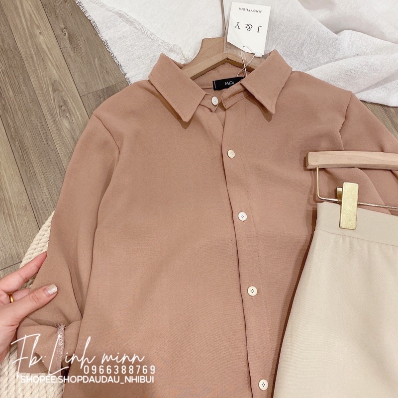 Set áo sơ mi kèm chân váy xẻ sang chảnh | BigBuy360 - bigbuy360.vn