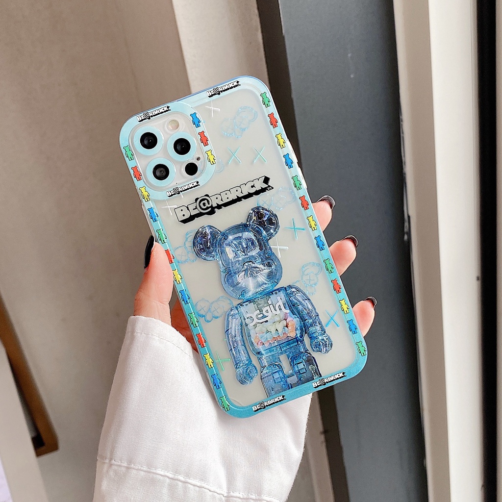 Ốp Điện Thoại Mềm Hình Gấu Đáng Yêu Cho IPhone 13 Pro Max Case/ 12/ 11/ XS/ XR/ X/ 8/ 7/ 6/ 6s/ Plus Mini