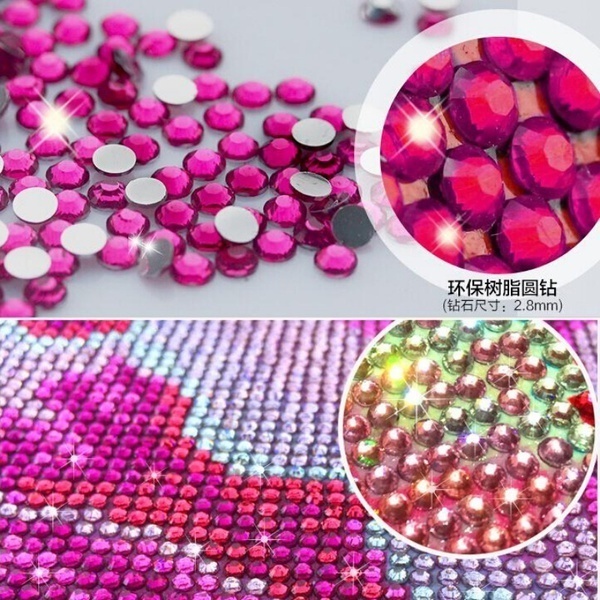 Bộ Tranh Đính Đá 5D Tự Làm Hình Bình Hoa Trang Trí Nhà Cửa