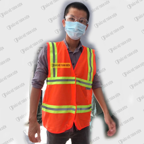 Áo lưới phản quang Có Túi | Áo phản quang bảo hộ lao động cho công nhân, kỹ sư làm công trình, công trường, nhà máy...