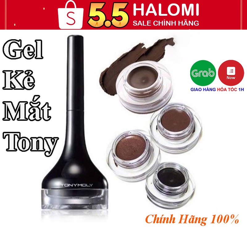 Kẻ mắt dạng gel Tonymoly Backstage Gel Eyeliner cao cấp chuyên dùng cho makeup kẻ mắt _ HALOMI