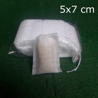 100 chiếc túi lọc 5 x 7 cm có dây rút bằng vải không dệt