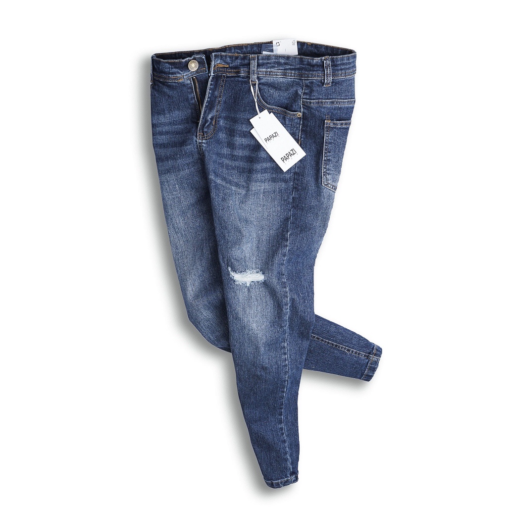 𝐐𝐮𝐚̂̀𝐧 𝐉𝐞𝐚𝐧𝐬 rách nhẹ - Quần bò nam co giãn dễ phối đồ, phong cách 2021 - Thời trang nam PAPAZI | BigBuy360 - bigbuy360.vn