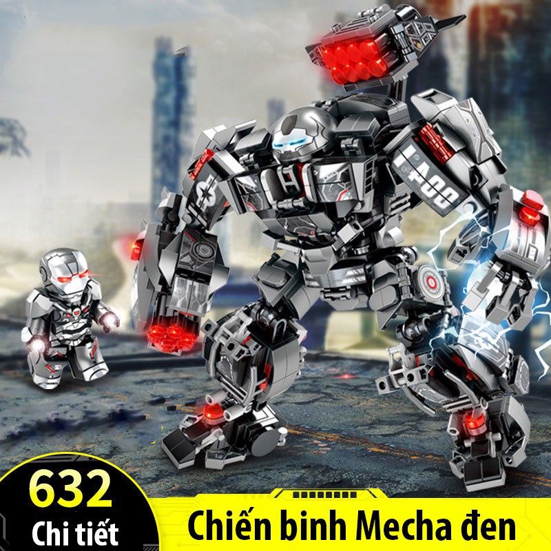 Bộ đồ chơi lắp ghép Kiểu Lego Siêu Robot Metal Mecha với 4 màu lựa chọn  Chất liệu nhựa ABS với hơn 600 chi tiết