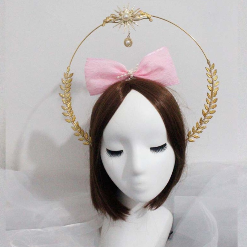 Vương Miện Đội Đầu Đính Hạt Ngọc Trai Phong Cách Lolita Sang Trọng