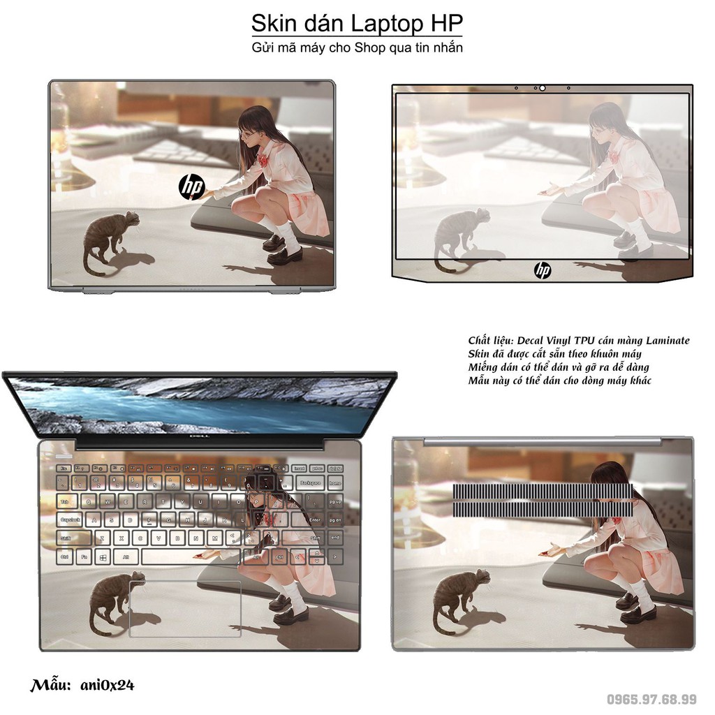 Skin dán Laptop HP in hình Anime (inbox mã máy cho Shop)