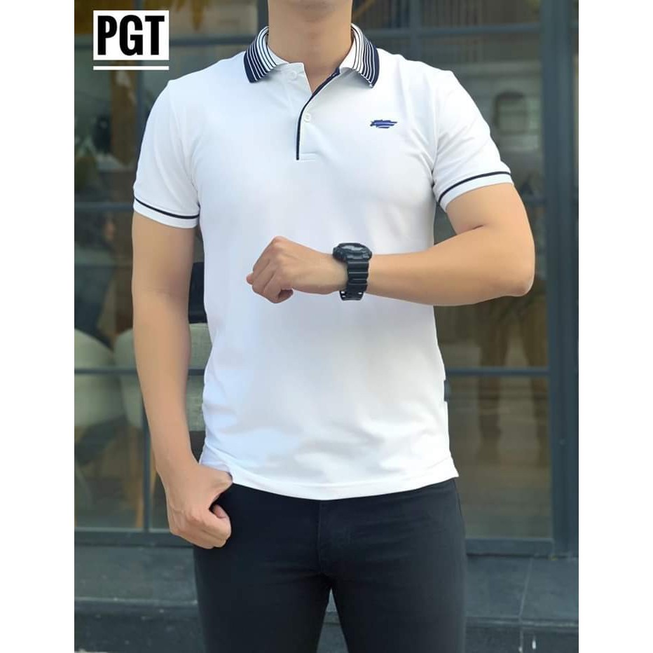 Áo thun nam có cổ polo cao cấp, màu xanh đen phối viền sang trọng- Áo polo nam | BigBuy360 - bigbuy360.vn
