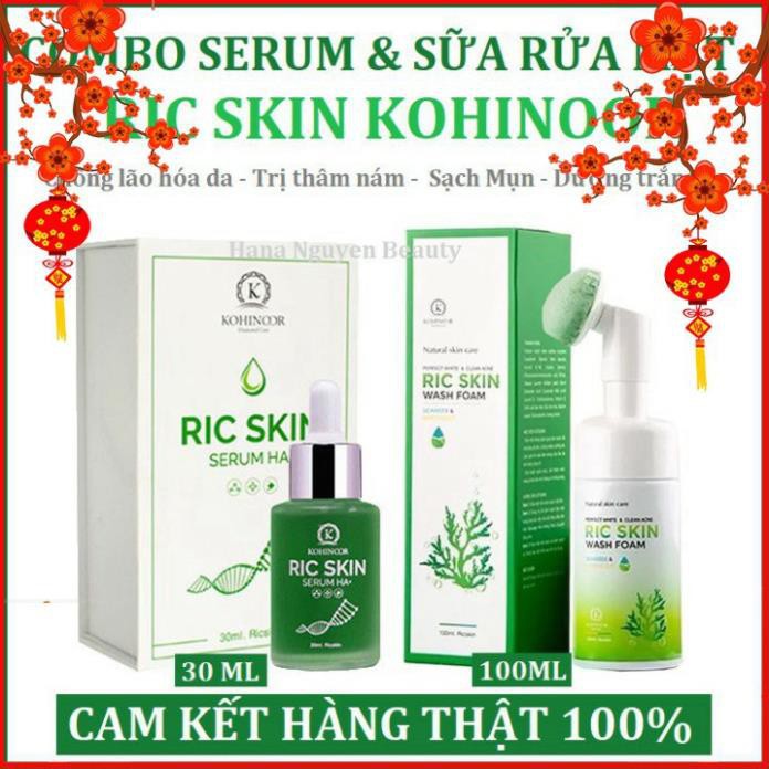 COMBO SERUM VÀ SỮA RỬA MẶT RIC SKIN