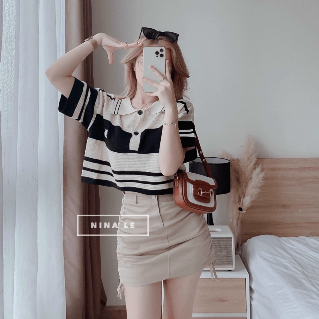 (Mẫu Mới) Xả Lỗ Áo Len Kẻ Sọc Bao Phối Đồ | Một Món Đồ Không Thể Thiếu Trong Tủ Đồ Của Chị Em UP h.h.p