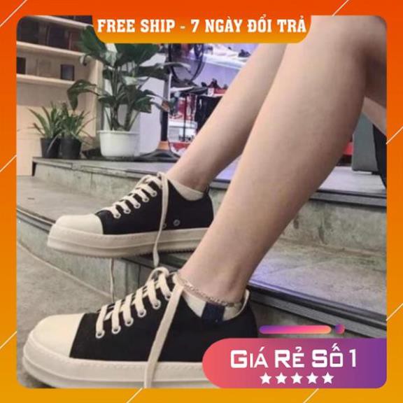 [ 💝 GIÁ SALE] Giày rick owen cổ thấp 🌟  R🔥E🔥P 1:1 VN đế thơm Full box + Bill