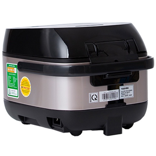 Nồi cơm cao tần 1.8L Toshiba RC-18IX1PV lòng chống dính hẹn giờ nấu vỏ thép phủ sơn đen 1300W - Bảo hành hãng 12 tháng