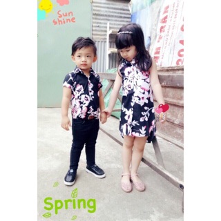 Set áo sơ + đầm xuông