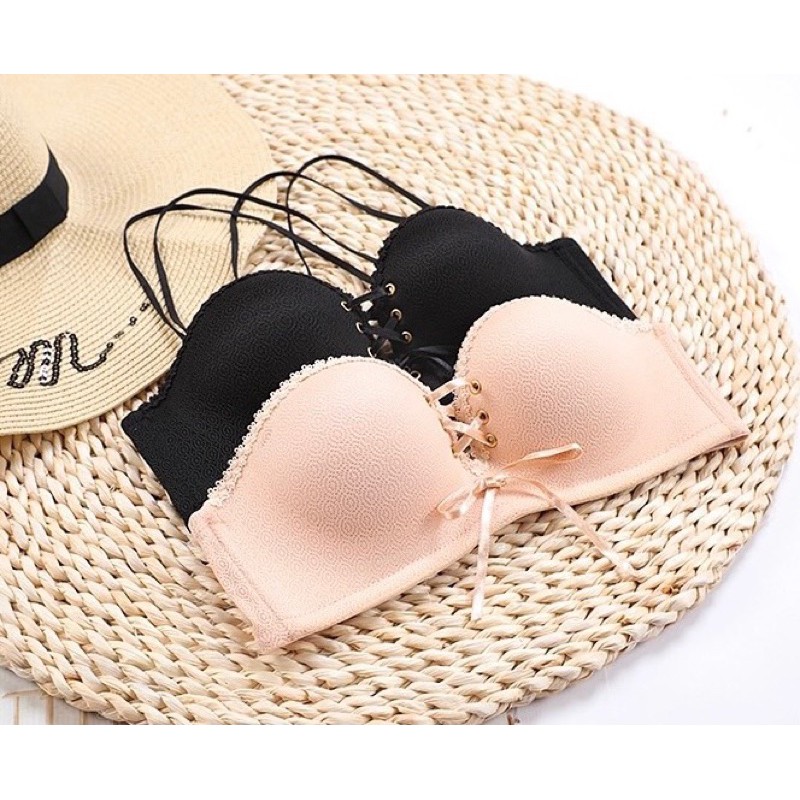 Áo Cup Ngực Không Dây Quả Ngang Dây Rút , Áo Ngực Không dây Chống tụt Nâng đẩy