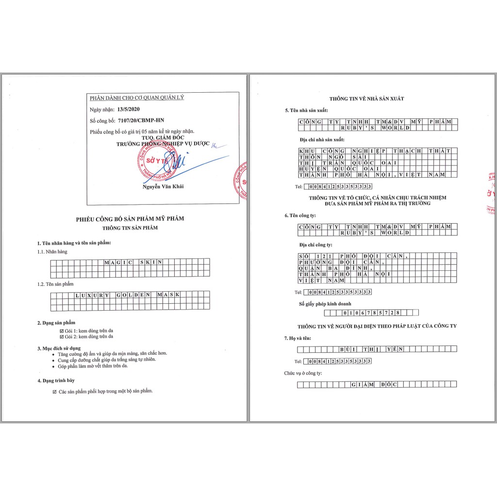 Ủ Yến Thải Độc Trắng Da Thượng Lưu MAGICSKIN | Thế Giới Skin Care