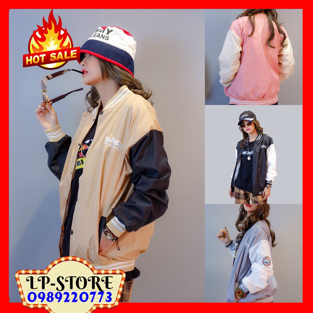[Tặng Quà] Áo Khoác Dù Nam Nữ Unisex - Áo Khoác Jacket Bombers BADGE 4 Màu Siêu Hot - LP.STORE