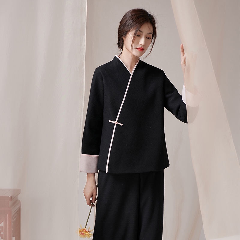 Áo sườn xám cách tân thời trang thu đông phong cách Trung Hoa cho nữ