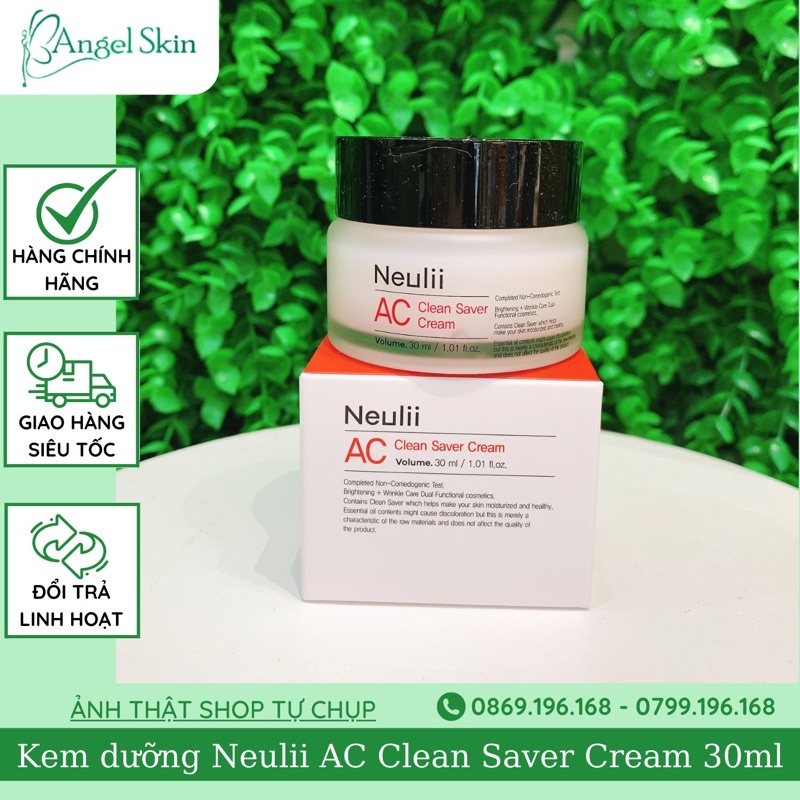 Kem dưỡng Neulii AC Clean Saver Cream 30ml cho da mụn nhạy cảm