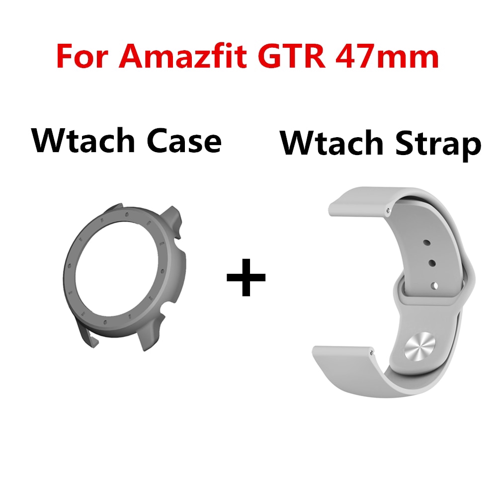 For Xiaomi Huami Amazfit GTR 47mm Smart Watch 22mm Replacement Watch Band+PC Case Cover