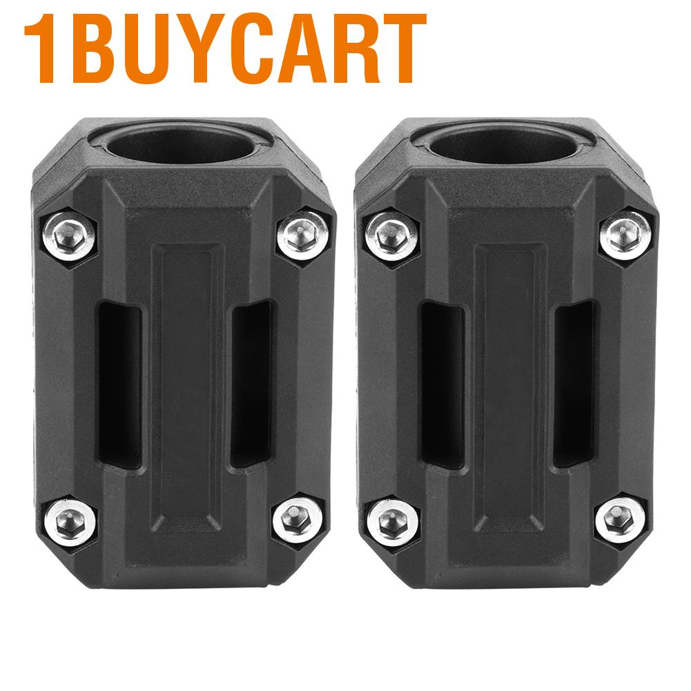 1buycart Engine Bumper Block  Wearproof Antiaging Motorbike Guard ABS Universal 1 Pair Black for Decor