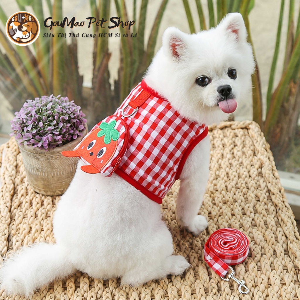 Dây dắt có túi siêu đáng yêu dành cho chó mèo - Goumao pet