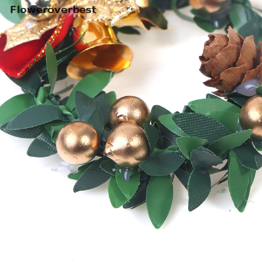 Vòng hoa giáng sinh 6cm tỉ lệ 1: 12 dùng để trang trí nhà búp bê