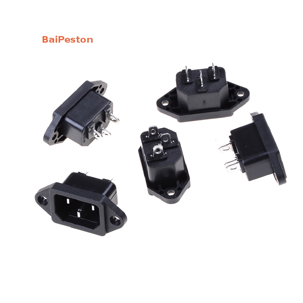 Set 5 Đầu Nối Phích Cắm Nguồn IEC 320 C14 AC 250V 10A Chuyên Dụng