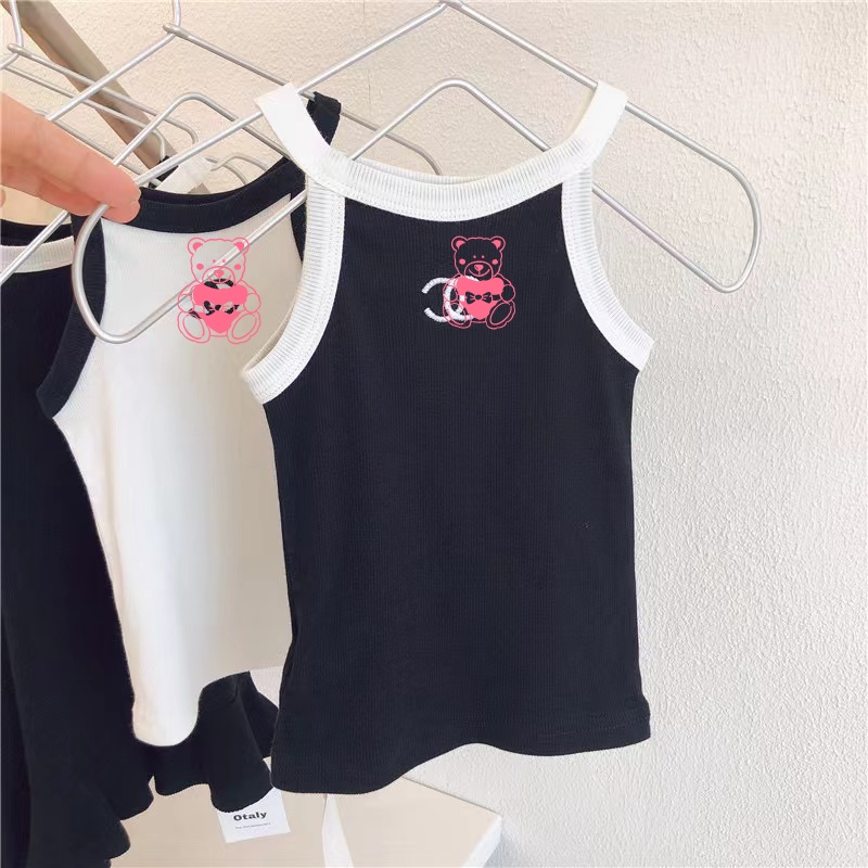 Áo Hai Dây Bằng Cotton 2022 Thời Trang Mùa Hè Cho Bé Gái