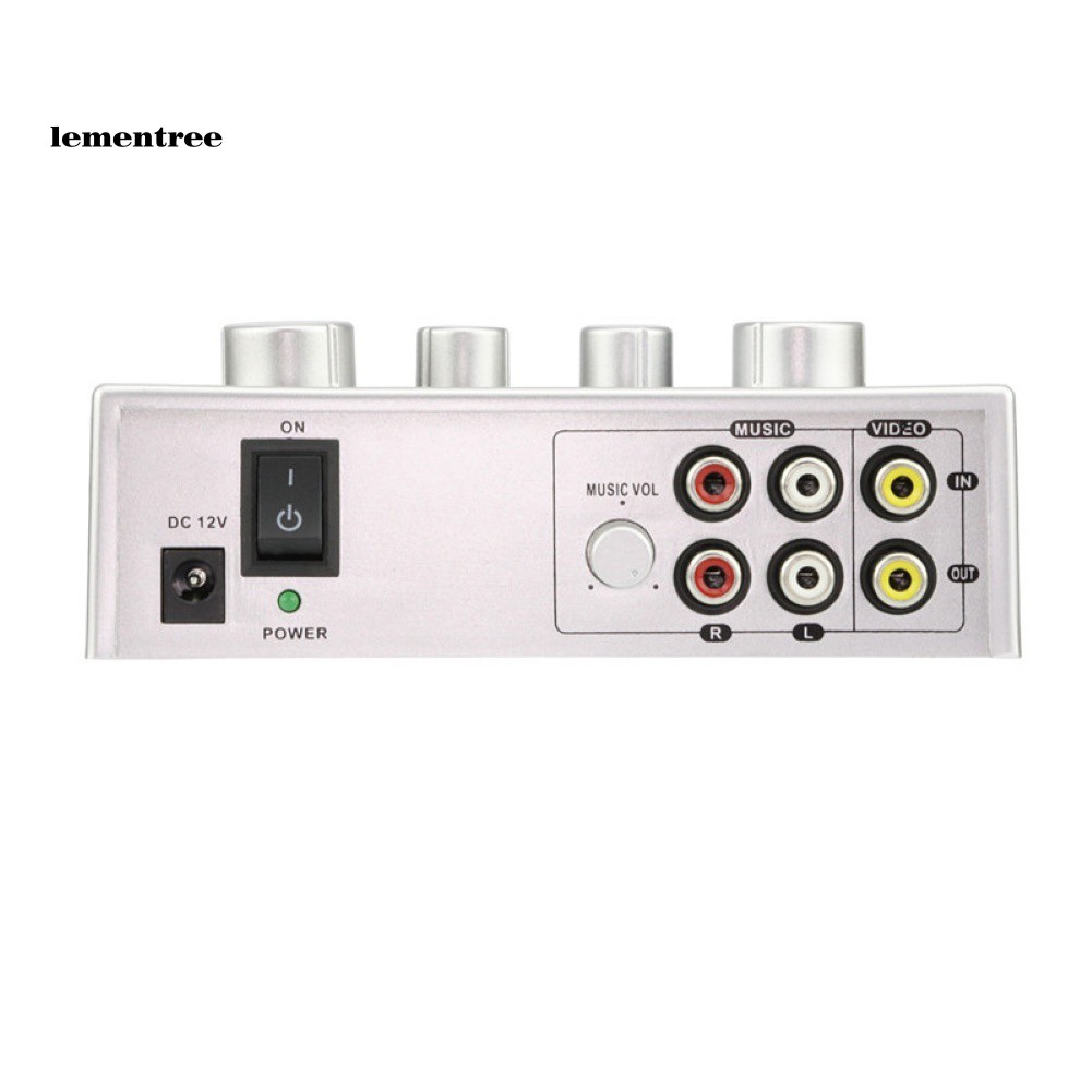 ✡WYB✡Portable Dual Microphone Inputs Audio Sound Mixer for Amplifier Karaoke KTV